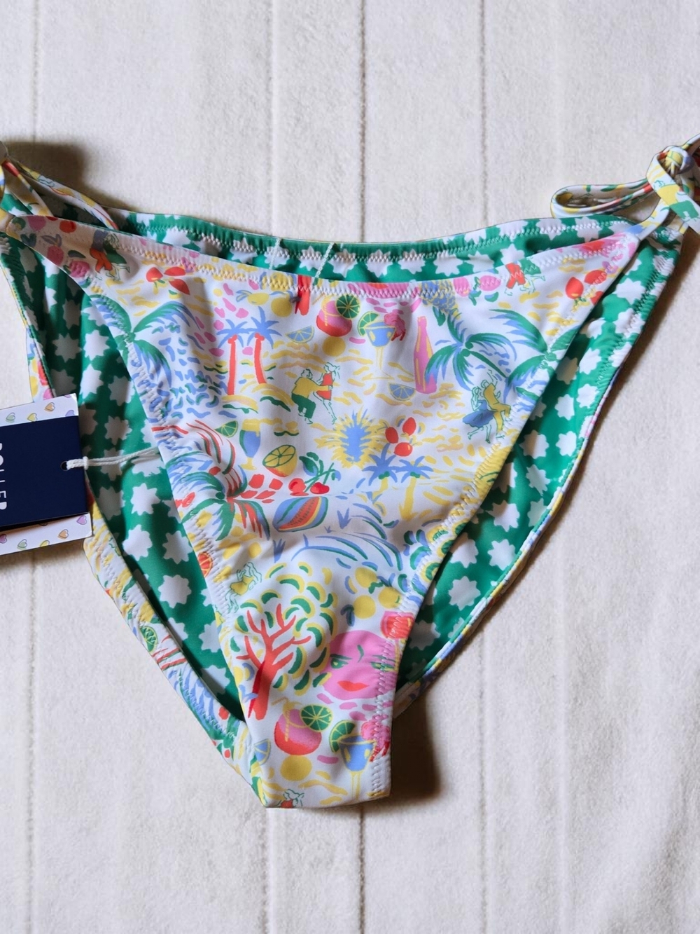 Roller Rabbit Multicolor Tropical Print Bikini Bottoms